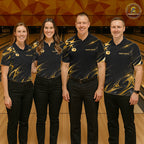 Personalized Black Gold Bowling Jersey Bowling Team Shirts Bowling Tournament