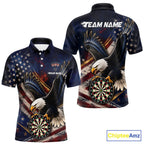 Custom American Flag Eagle Darts Shirt Darts Team Jerseys Dartboard Shirt