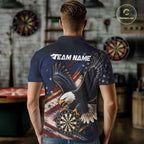 Custom American Flag Eagle Darts Shirt Darts Team Jerseys Dartboard Shirt