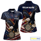 Custom American Flag Eagle Darts Shirt Darts Team Jerseys Dartboard Shirt