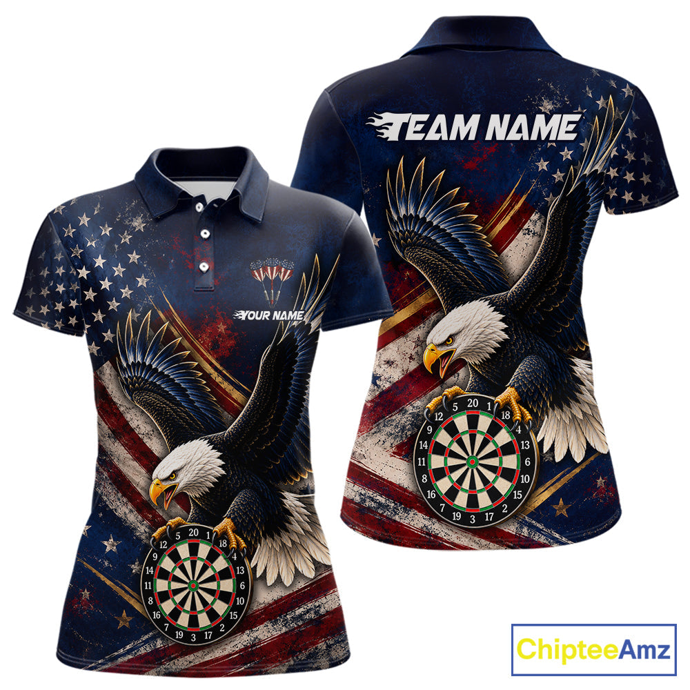Custom American Flag Eagle Darts Shirt Darts Team Jerseys Dartboard Shirt