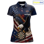 Custom American Flag Eagle Darts Shirt Darts Team Jerseys Dartboard Shirt