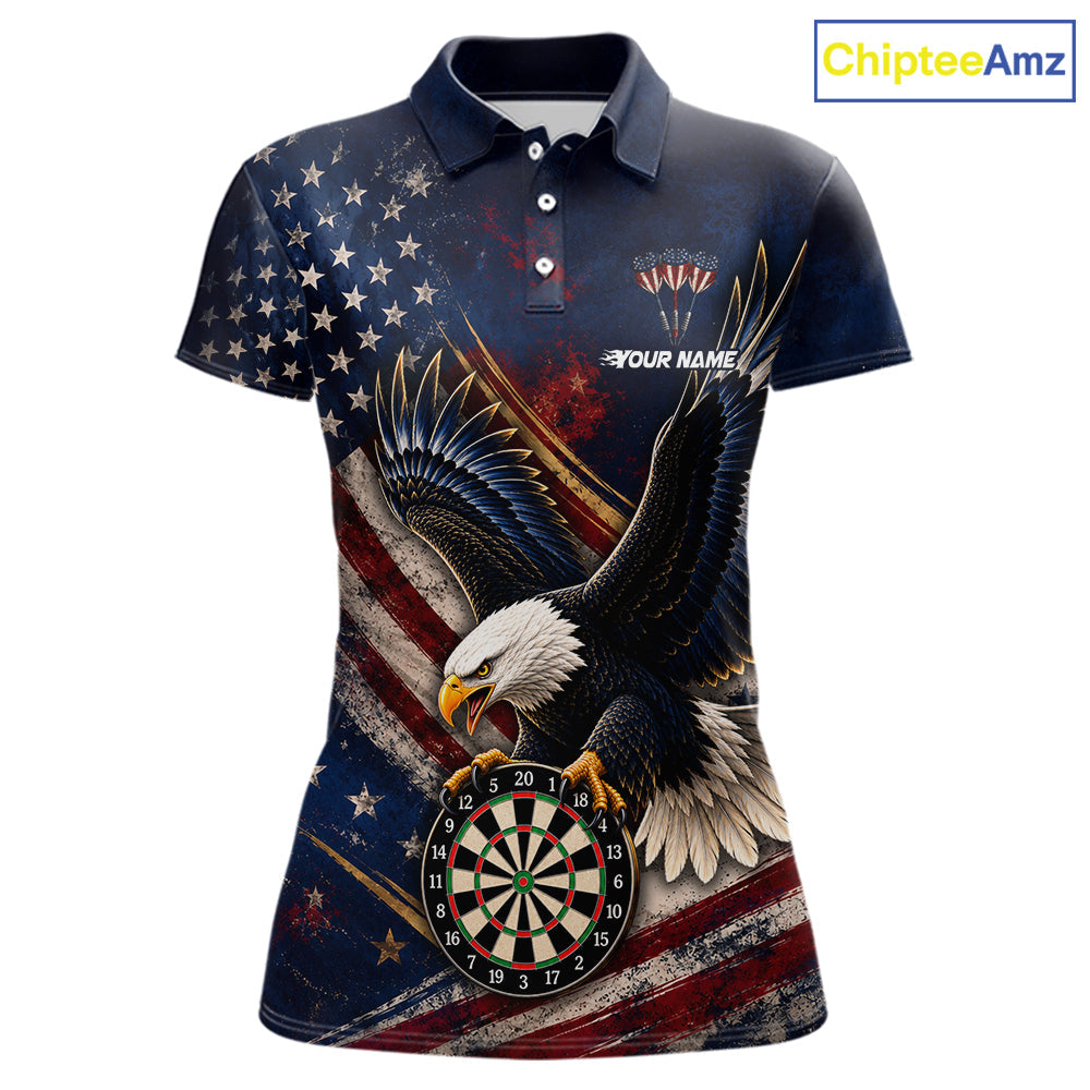 Custom American Flag Eagle Darts Shirt Darts Team Jerseys Dartboard Shirt