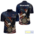 Custom American Flag Eagle Darts Shirt Darts Team Jerseys Dartboard Shirt