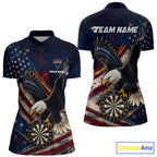 Custom American Flag Eagle Darts Shirt Darts Team Jerseys Dartboard Shirt