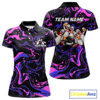 Custom Purple And Pink Drunk Bowling Balls And Pins Funny Beer Bowling Team Shirts