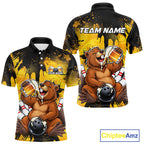 Custom Funny Beer Beaver Bowling Team Jersey Bowling Shirts Bowling Tournament