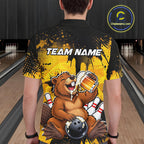 Custom Funny Beer Beaver Bowling Team Jersey Bowling Shirts Bowling Tournament