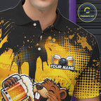 Custom Funny Beer Beaver Bowling Team Jersey Bowling Shirts Bowling Tournament