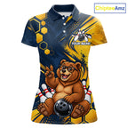 Custom Funny Cool Bear Bowling Team Jersey Bowling Shirts Bowling Tournament
