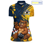 Custom Funny Cool Bear Bowling Team Jersey Bowling Shirts Bowling Tournament