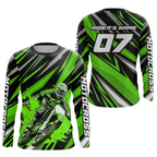 Custom Green Motocross Jersey Racing MX Dirt Bike Shirts +