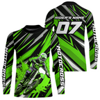 Custom Green Motocross Jersey Racing MX Dirt Bike Shirts +