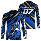 Custom Blue Motocross Jersey Racing MX Dirt Bike Shirts +