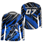 Custom Blue Motocross Jersey Racing MX Dirt Bike Shirts +