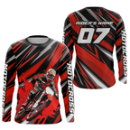Custom Red Motocross Jersey Racing MX Dirt Bike Shirts +