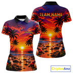 Custom Beach Sunset Bowling Team Jersey Bowling Shirts Bowling Tournament for Bowler