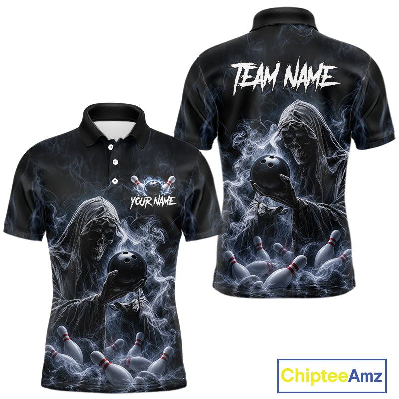 Custom Smoke Grim Reaper Bowling Team Jersey Bowling Shirts Bowling Bowler League
