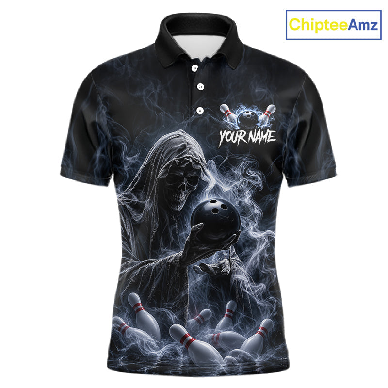 Custom Smoke Grim Reaper Bowling Team Jersey Bowling Shirts Bowling Bowler League