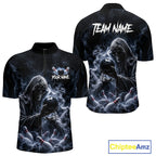 Custom Smoke Grim Reaper Bowling Team Jersey Bowling Shirts Bowling Bowler League