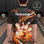 Custom Orange Thunder Bowling Jerseys Bowling Team Jerseys Bowling for Bowlers