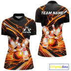 Custom Orange Thunder Bowling Jerseys Bowling Team Jerseys Bowling for Bowlers