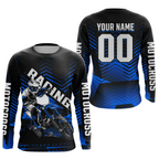 Custom Blue Motocross Jersey Racing MX Dirt Bike Shirts +
