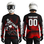 Custom Red Motocross Jersey Racing MX Dirt Bike Shirts +