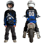 Custom Blue Motocross Jersey Racing MX Dirt Bike Shirts +