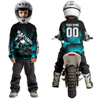 Custom Turquoise Motocross Jersey Racing MX Dirt Bike Shirts +