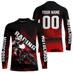 Custom Red Motocross Jersey Racing MX Dirt Bike Shirts +