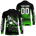 Custom Green Motocross Jersey Racing MX Dirt Bike Shirts +