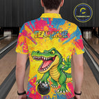 Custom Graffiti Alligator Bowling Jersey Bowling Shirts for Team Bowling League