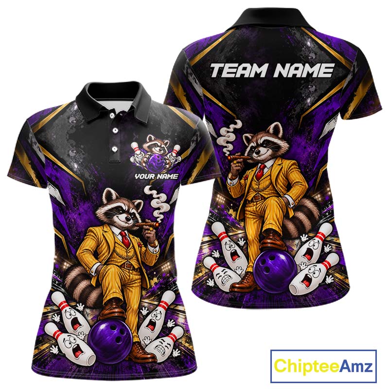 Funny Raccoon Bowling Shirt, Custom Bowling Shirts Bowling Team Jersey Bowling League