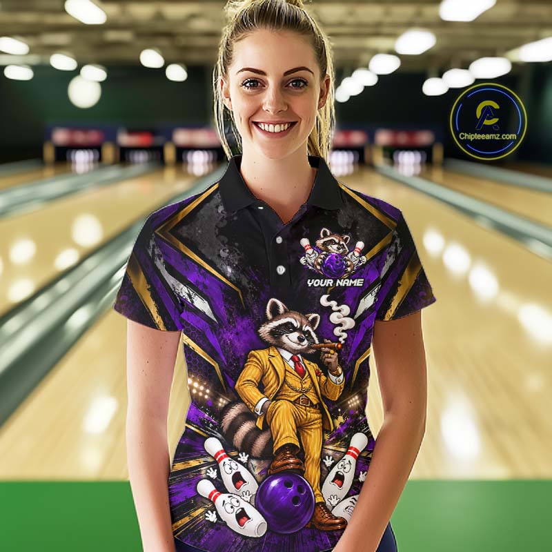 Funny Raccoon Bowling Shirt, Custom Bowling Shirts Bowling Team Jersey Bowling League