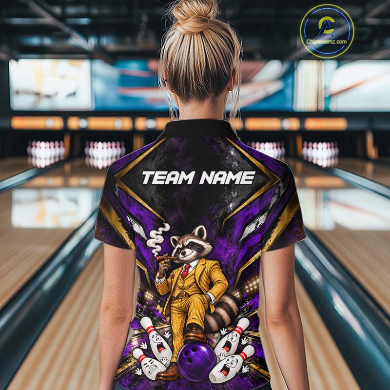 Funny Raccoon Bowling Shirt, Custom Bowling Shirts Bowling Team Jersey Bowling League