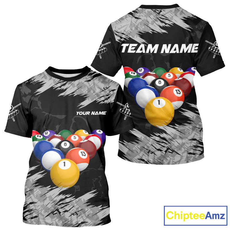 Personalized Billiard Shirt Billiard Jersey Billiard Gifts Team 8 Ball Pool Billiard