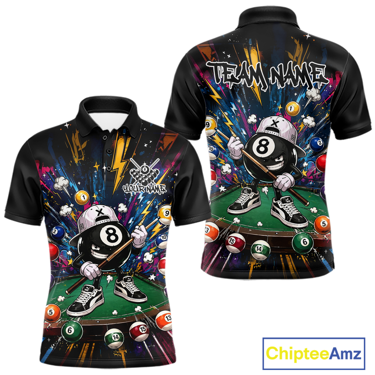 Custom Funny 8 Ball Pool Shirts Billiard Shirt Billiard Team Jersey Billiard League