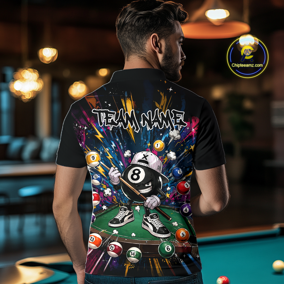 Custom Funny 8 Ball Pool Shirts Billiard Shirt Billiard Team Jersey Billiard League