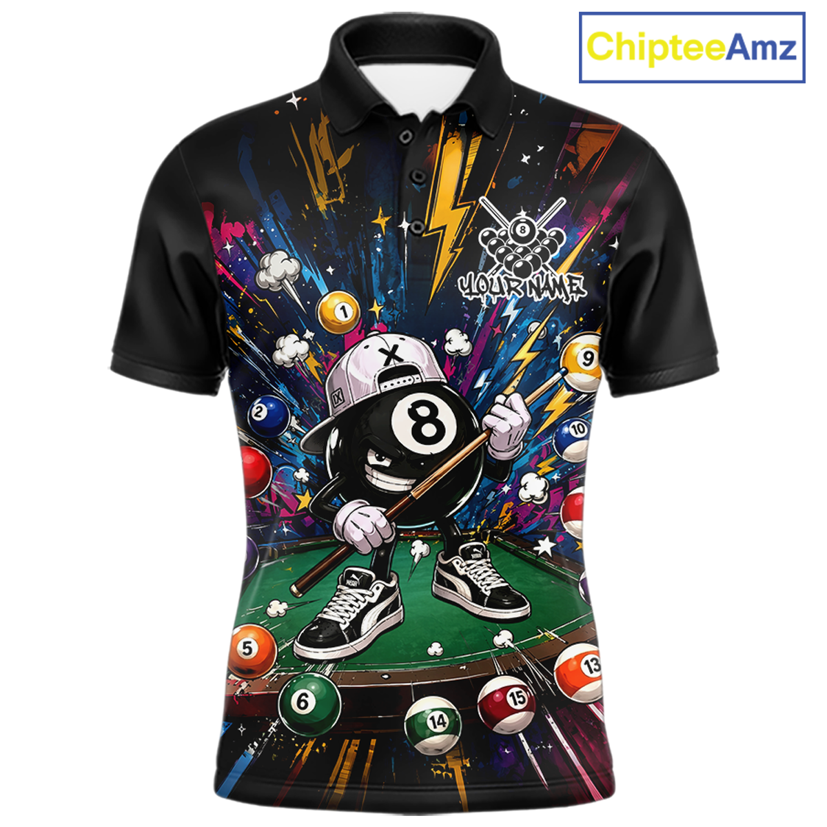 Custom Funny 8 Ball Pool Shirts Billiard Shirt Billiard Team Jersey Billiard League