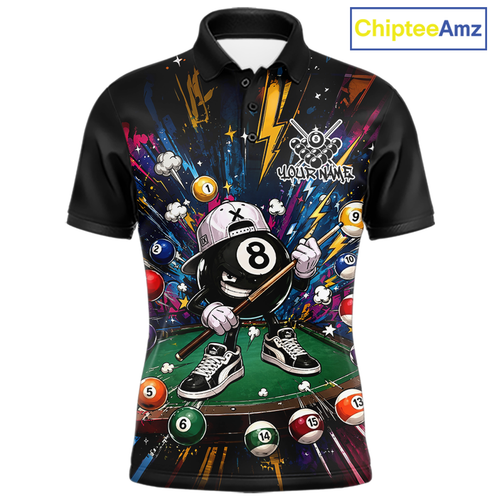 Custom Funny 8 Ball Pool Shirts Billiard Shirt Billiard Team Jersey Billiard League