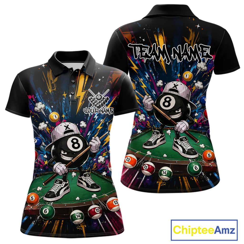 Custom Funny 8 Ball Pool Shirts Billiard Shirt Billiard Team Jersey Billiard League