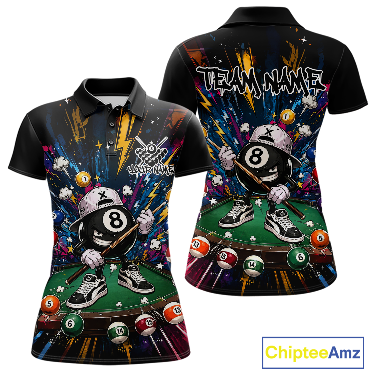 Custom Funny 8 Ball Pool Shirts Billiard Shirt Billiard Team Jersey Billiard League