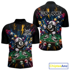 Custom Funny 8 Ball Pool Shirts Billiard Shirt Billiard Team Jersey Billiard League