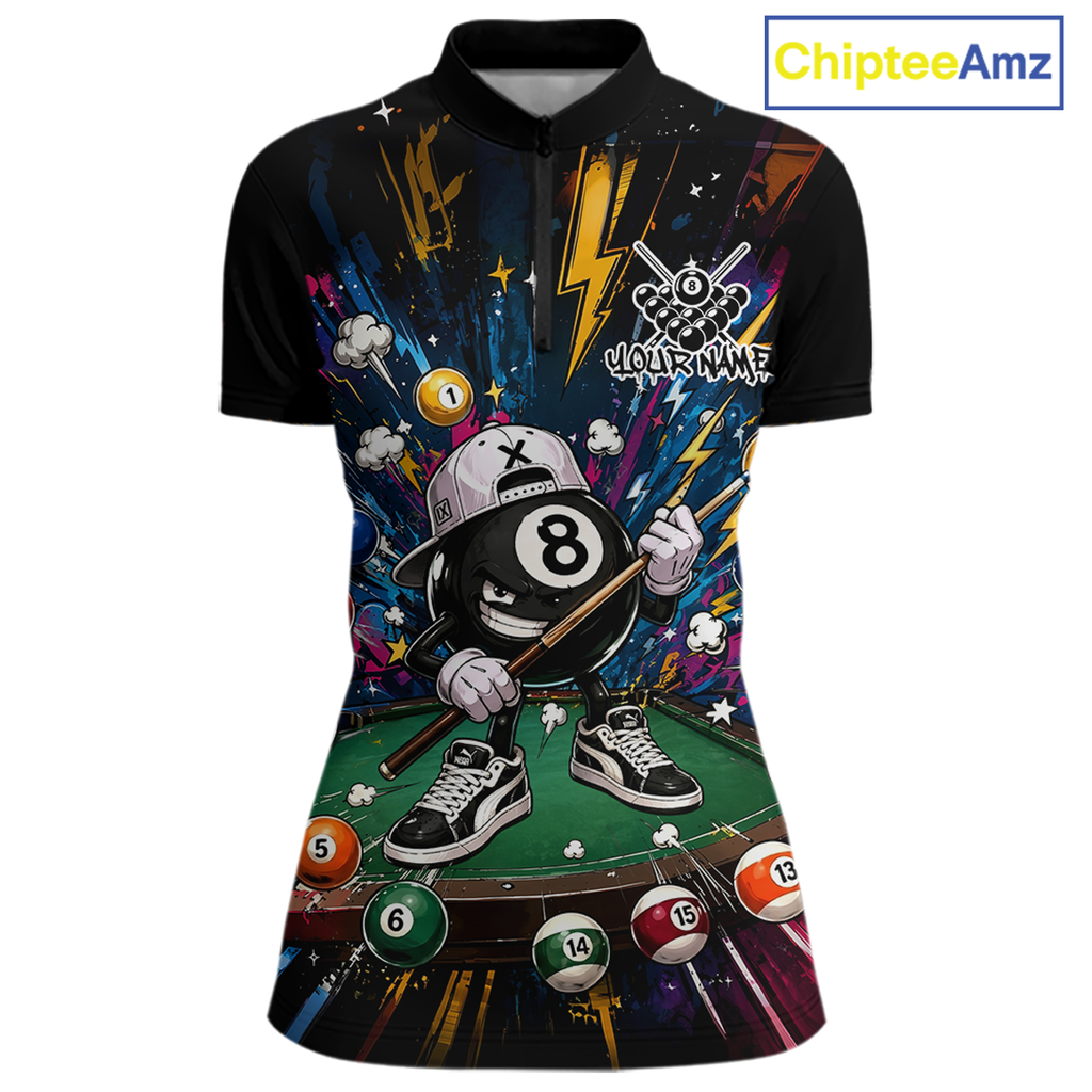 Custom Funny 8 Ball Pool Shirts Billiard Shirt Billiard Team Jersey Billiard League