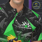 Custom Green Funny Duck Bowling Team Shirts Bowling Uniform Bowling Tournament