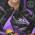 Custom Purple Funny Duck Bowling Team Shirts Bowling Uniform Bowling Tournament