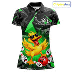 Custom Green Funny Duck Bowling Team Shirts Bowling Uniform Bowling Tournament