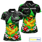 Custom Green Funny Duck Bowling Team Shirts Bowling Uniform Bowling Tournament