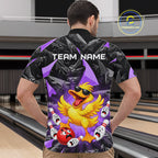 Custom Purple Funny Duck Bowling Team Shirts Bowling Uniform Bowling Tournament